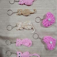 set portachiavi fatti a  uncinetto 