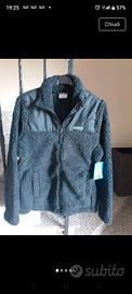 Felpa in pile donna Columbia nuovo tg.S nero
