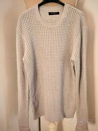Maglione Girocollo AllSaints in Cotone Waffle 