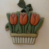 thun vaso con tulipani + lavagnetta magnetica