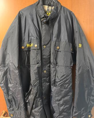 Giacca Belstaff originale uomo XL cerata blu
