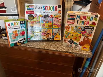 Tris di giochi Montessori Headu