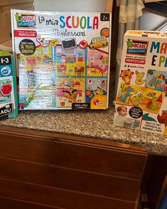 Tris di giochi Montessori Headu