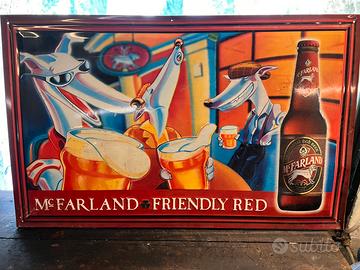 Rarissima Targa metallica  McFarland  cm.80x50