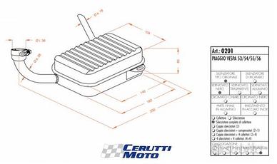 Scarico Sito Piaggio Vespa 1953 - 1956