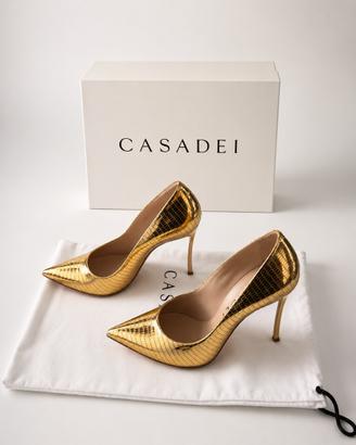 Casadei decollete Blade viper oro tg 38