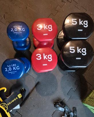 manubri ghisa gommati decathlon vari pesi