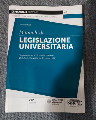 libri e rmanuale di legislazione universitaria 