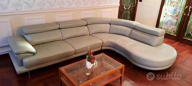 Divano angolare in pelle - L 330 x 254
