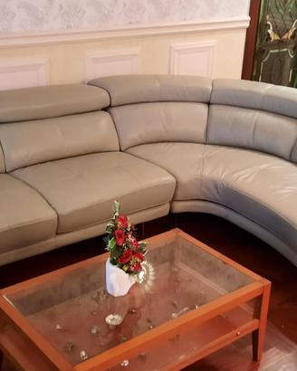 Divano angolare in pelle - L 330 x 254