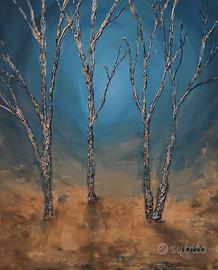 Quadro d'autore Acrilici  su tela Alberi Materici