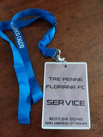 Service Pass usato partita Tre Penne - Floriana FC