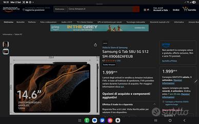 SAMSUNG GALAXY TAB S8 ULTRA 5G 16GB RAM 512GB ROM
