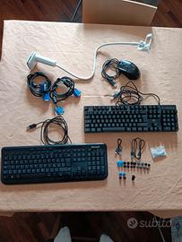 Lotto accessori informatici – Tastiere, mouse 