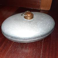 Antico scaldaletto in ferro zincato