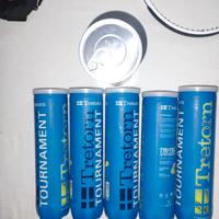 6 tubi palline tennis Tretorn tournament nuovi
