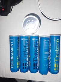 6 tubi palline tennis Tretorn tournament nuovi
