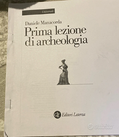 Manuale Prima lezione di archeologia