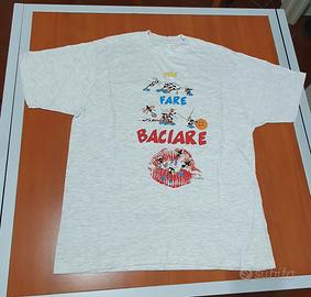 T-shirt vero vintage anni '90 grigio melange tg.M