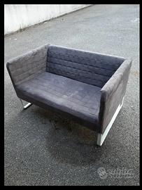 DIVANETTO IN ALCANTARA E STRUTTURA IN FERRO 