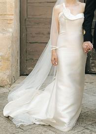 Abito sposa mikado seta taglio sirena