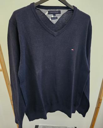 Maglione Pullover TOMMY Blu Scuro Cotton Cashmere