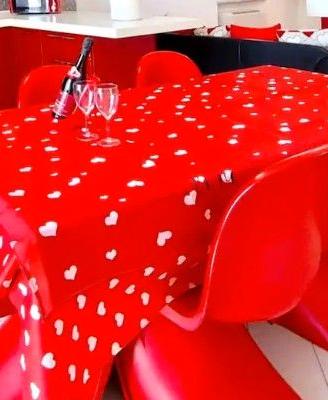 6 sedie rosse di design modello Panton