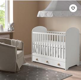 Lettino bianco con cassetto Gonnatt Ikea 60*120