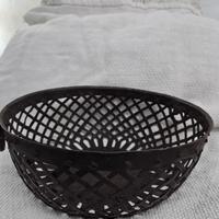 Cesto artigianale portafrutta vintage ferro battut