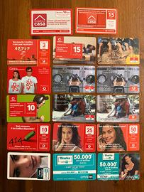 set 17 schede ricarica omnitel vodafone