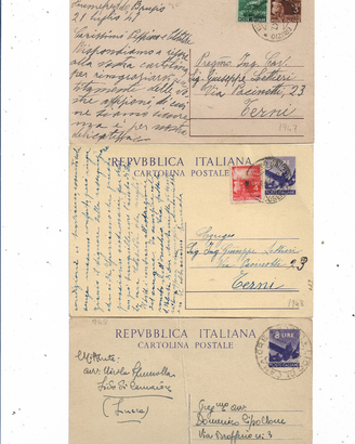 1947/1981 N 10 CARTOLINE POSTALI  ITALIA VIAGGIATE