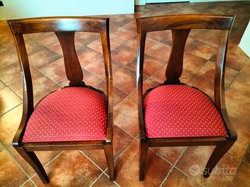 due sedie noce stile Carlo X