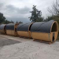 CASETTA IN LEGNO / SAUNA A BOTTE/ STUFA A LEGNA