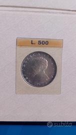 moneta 500 lire argento commemorativa 