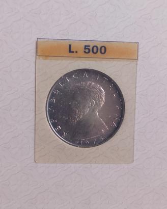 moneta 500 lire argento commemorativa 