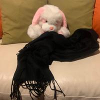 Sciarpa nera misto lana