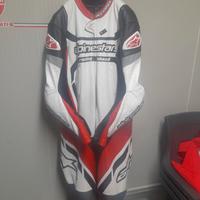 TUTA PELLE MOTO INTERA ALPINESTARS TG 56