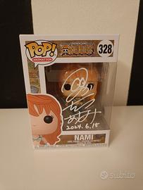 Funko Pop One Piece Nami signed by Akemi Okamura 