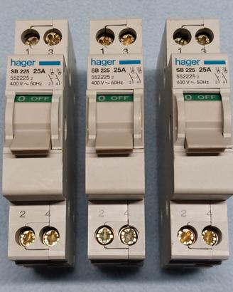 Hager SB225 - Sezionatore 2 Poli 25 A