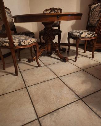 tavolo stile luigi xv con prolunghe