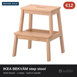 Sgabello scaletta IKEA BEKVÄM faggio massello