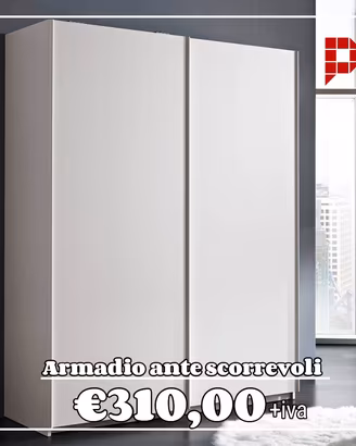 Armadio 2 ante scorrevoli -  colori a scelta