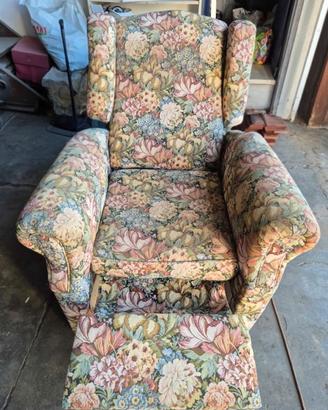 poltrona reclinabile vintage