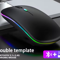 Mouse RGB wireless + bluetooth ricaricabile