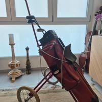 sacca e carrello da golf vintage