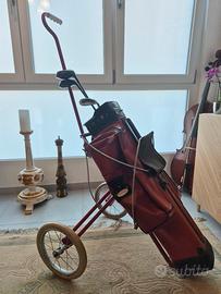 sacca e carrello da golf vintage