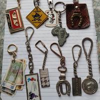 set 11 Portachiavi vintage anni 70-80 