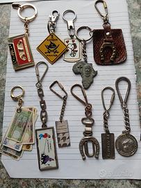 set 11 Portachiavi vintage anni 70-80 