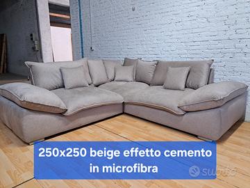 Divano Design Carryhome beige effetto cemento 