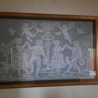 Quadro lavorato all'uncinetto